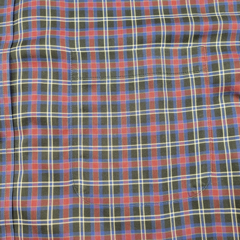 Roundtree & Yorke Gold Label blue/red plaid long sleeve dress shirt size 3XT - Picture 3 of 4